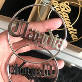 Custom Name Hoop Earrings - camillaboutiqueshop
