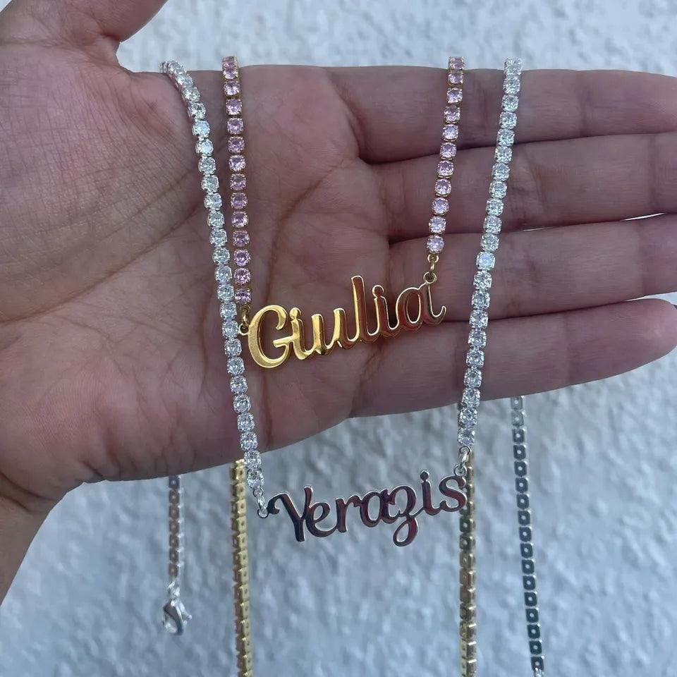 Custom Name Tennis Necklace - Camillaboutiqueshop