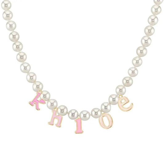 Custom Pearl Name Necklace - Camillaboutiqueshop