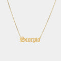 Custom Zodiac Nameplate Pendant Necklace - Camillaboutiqueshop