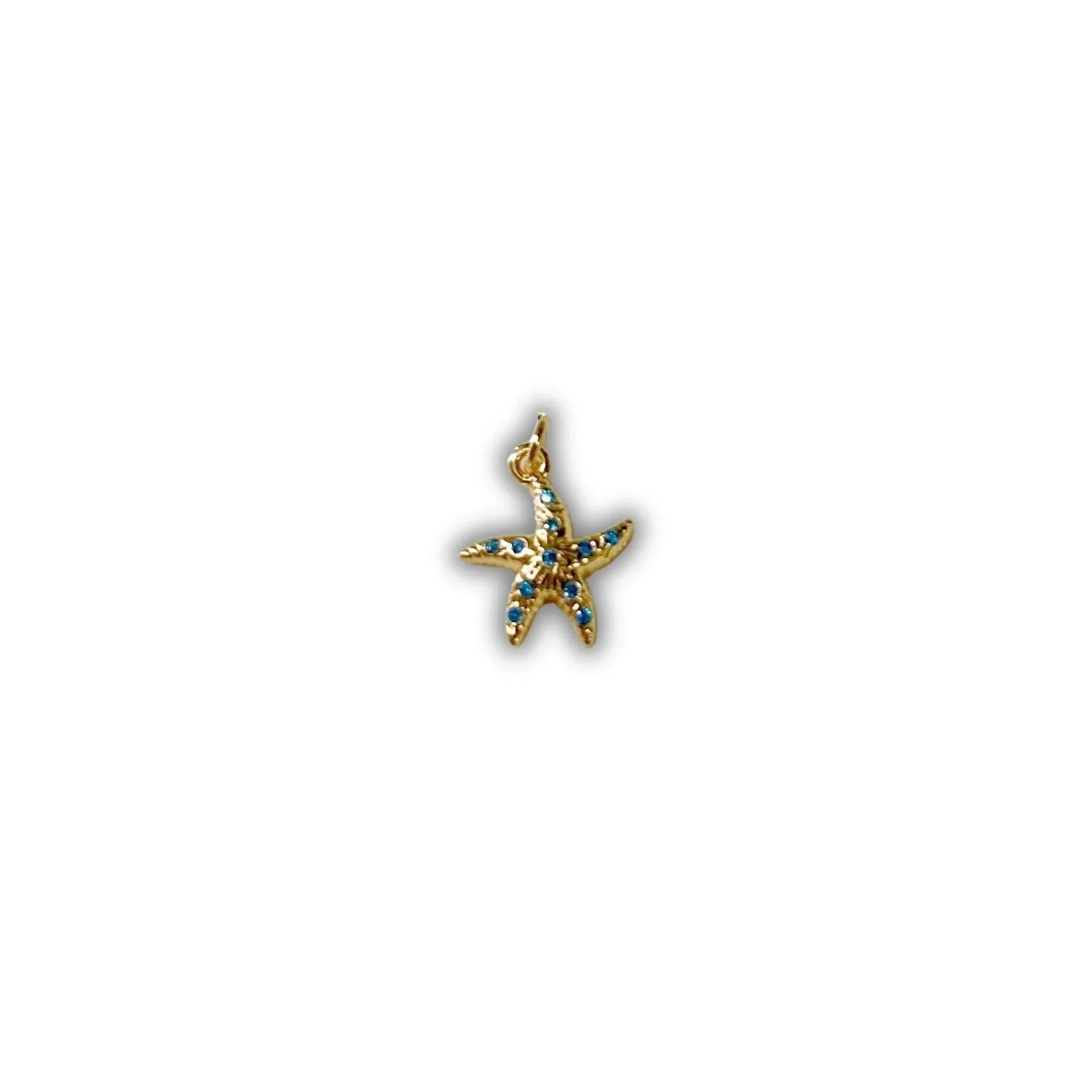 CZ Blue Starfish Charm - camillaboutiqueshop