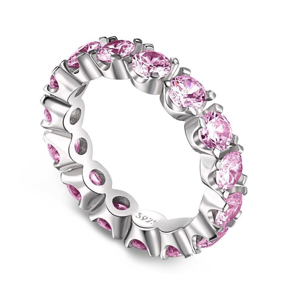 CZ Statement Eternity Ring In Sterling Silver - Camillaboutiqueshop