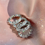 CZ Statement Eternity Ring In Sterling Silver - camillaboutiqueshop