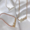 Diamond Name Tennis Necklace - Camillaboutiqueshop