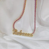 Diamond Name Tennis Necklace - camillaboutiqueshop