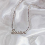 Diamond Name Tennis Necklace - camillaboutiqueshop