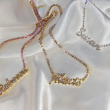 Diamond Name Tennis Necklace - camillaboutiqueshop