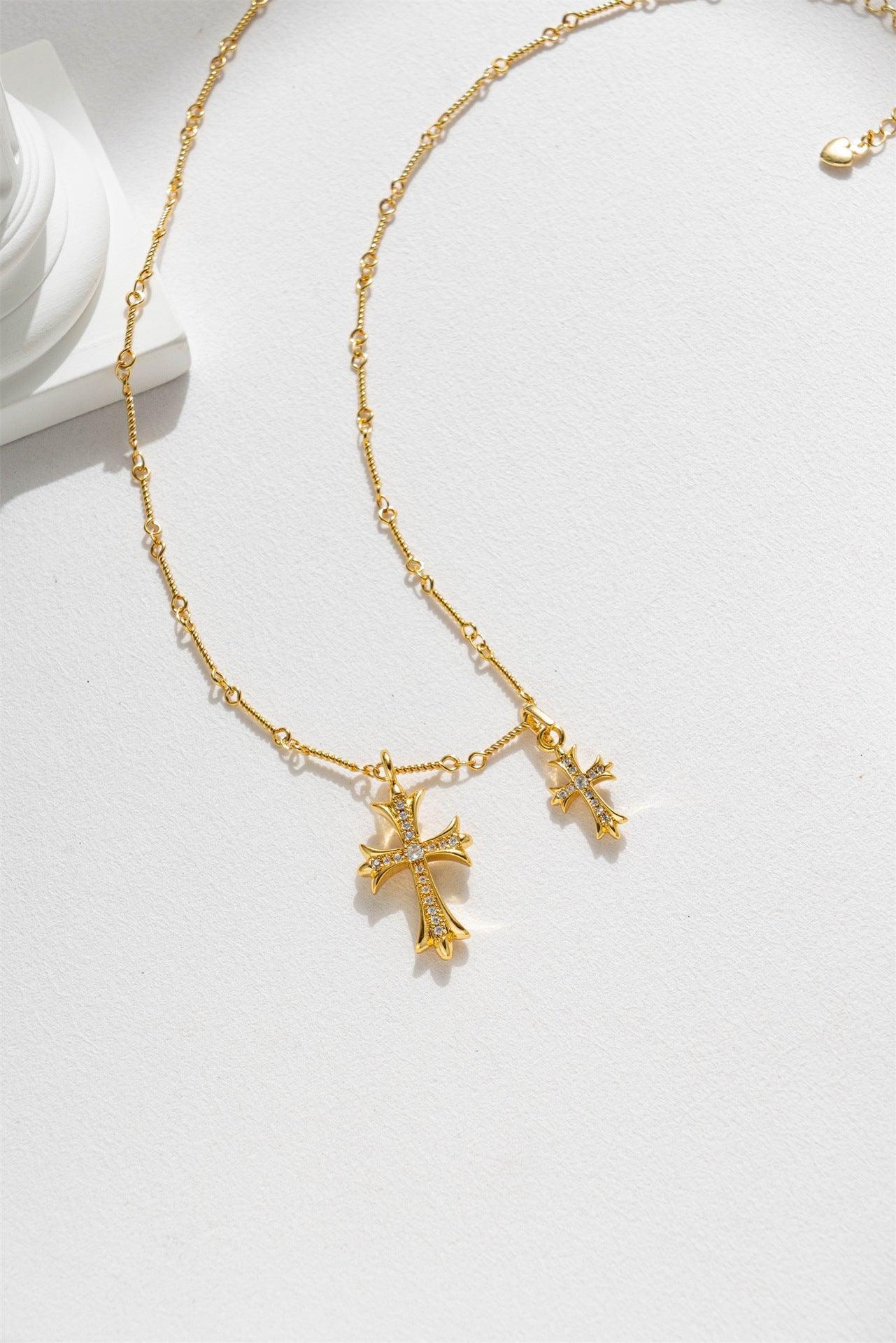Double Cross Necklace - camillaboutiqueshop