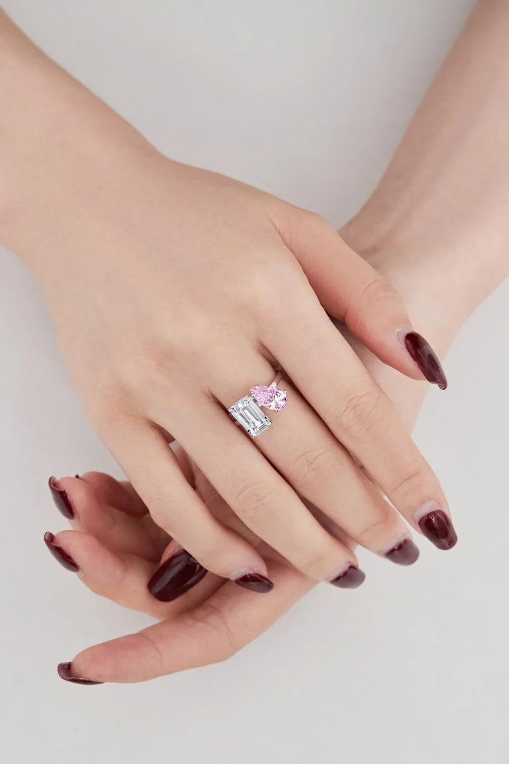 DOUX Toi Et Moi Ring- Sterling Silver Engagement Ring - camillaboutiqueshop