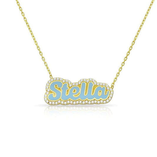 Enamel Bubble Name Necklace - Camillaboutiqueshop