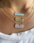 Enamel Bubble Name Necklace - Camillaboutiqueshop