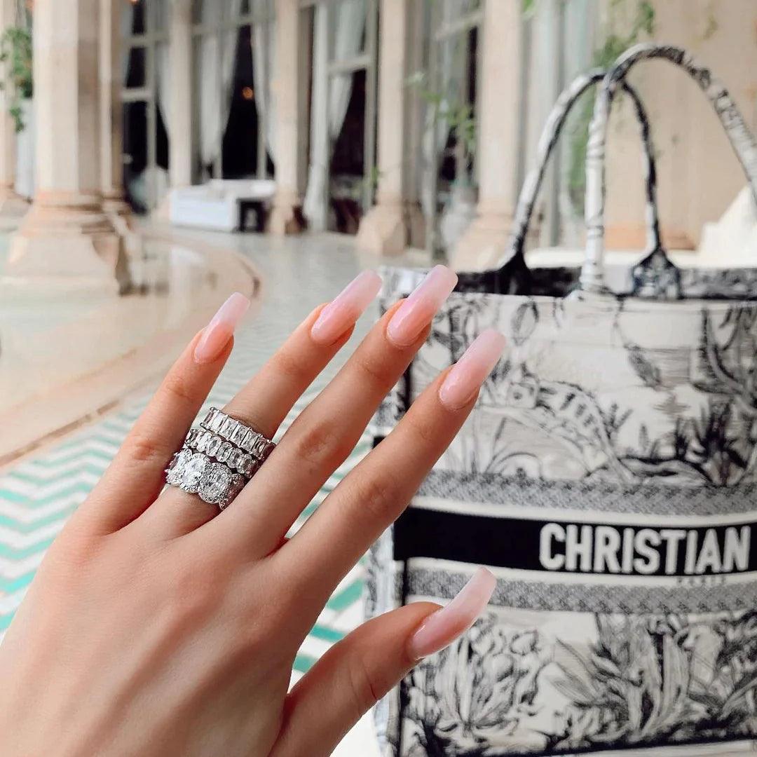 Eternity Emerald Cut Cubic Zirconia Women's Wedding Band for Gifts - Camillaboutiqueshop