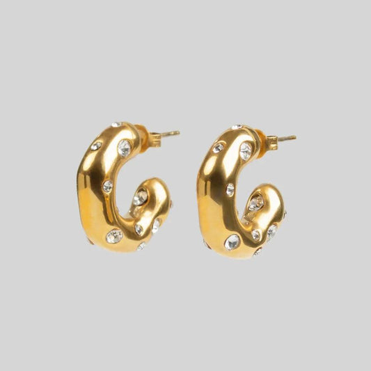 FABIOLA STUD HOOP EARRINGS - Camillaboutiqueshop