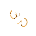 Faux Double Twist Hoop Earrings - Camillaboutiqueshop