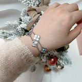 Fluted Clover Custom Name Bracelet - camillaboutiqueshop