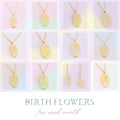 Gold Birth Flower Necklace - Camillaboutiqueshop