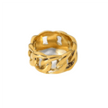 Gold Chunky Chain Ring - Camillaboutiqueshop