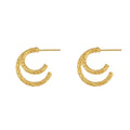 Gold Double Hoop Earrings - Camillaboutiqueshop