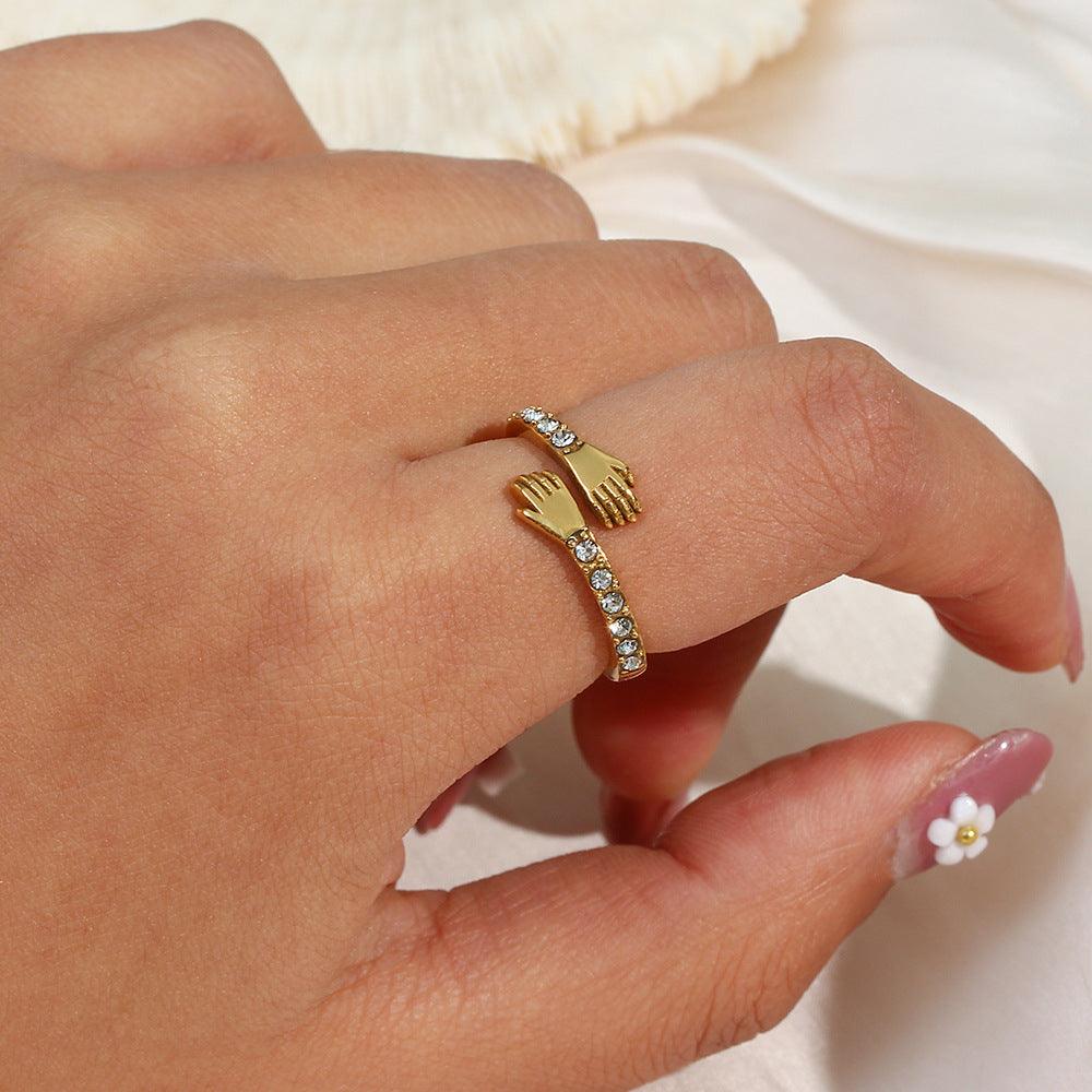 Gold Hug Ring - Camillaboutiqueshop