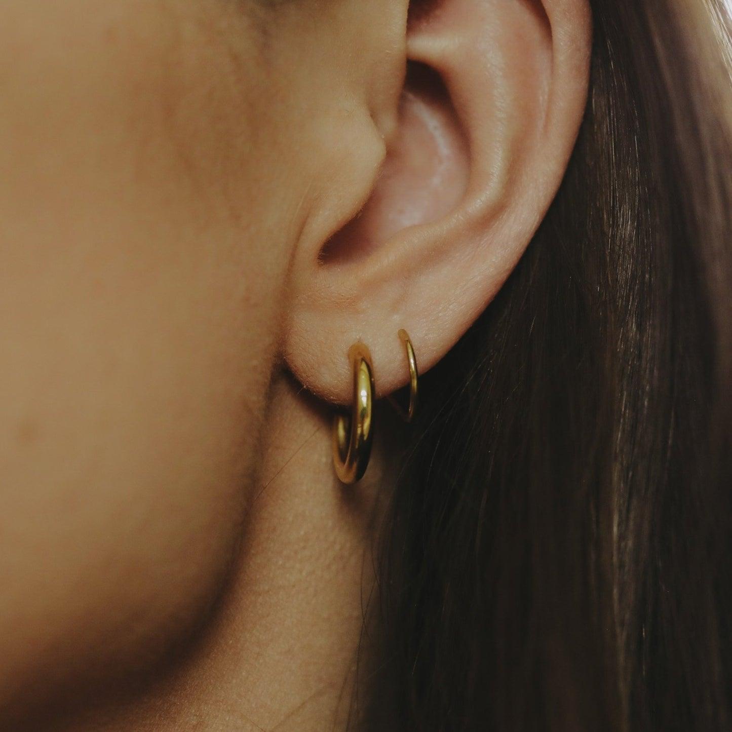 Gold Spiral Hoop Earrings - Camillaboutiqueshop