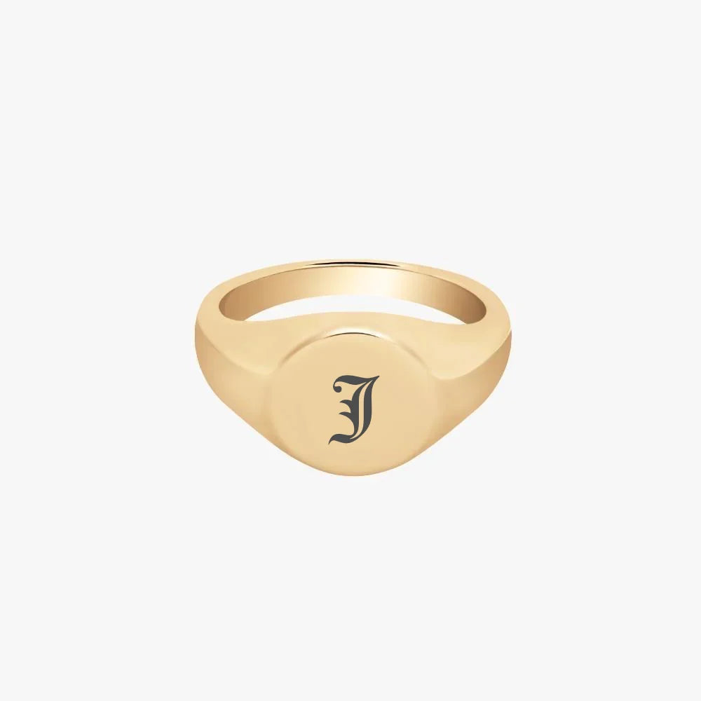 Initial Signet Ring