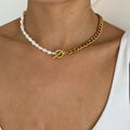 Half Pearl Half Chain - Camillaboutiqueco