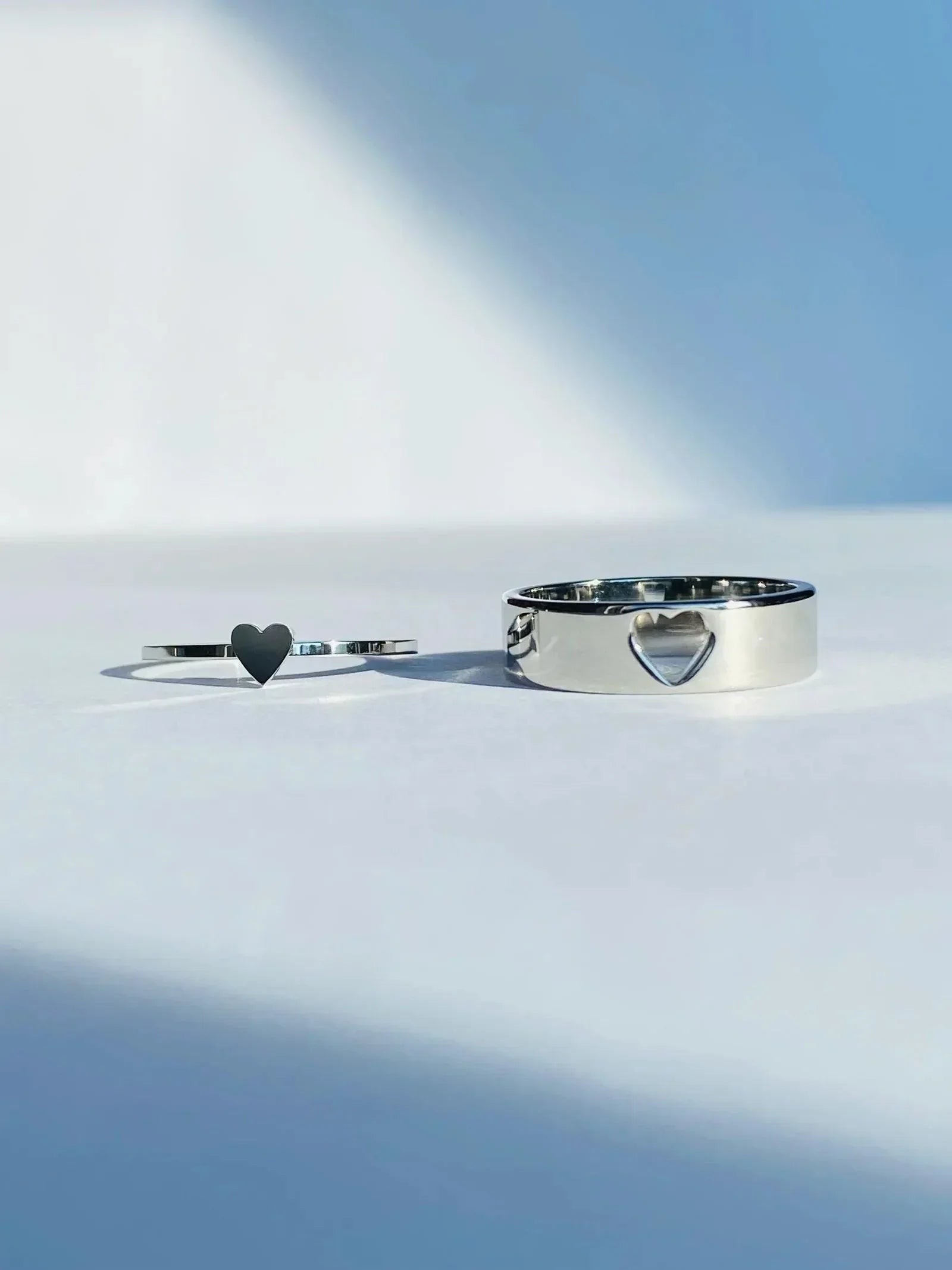 Heart Puzzle Matching Couple Rings - camillaboutiqueshop