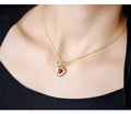 Helena Carnelian Heart Necklace - Camillaboutiqueshop