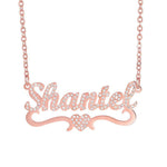 Iced Out Heart Name Necklace - camillaboutiqueshop