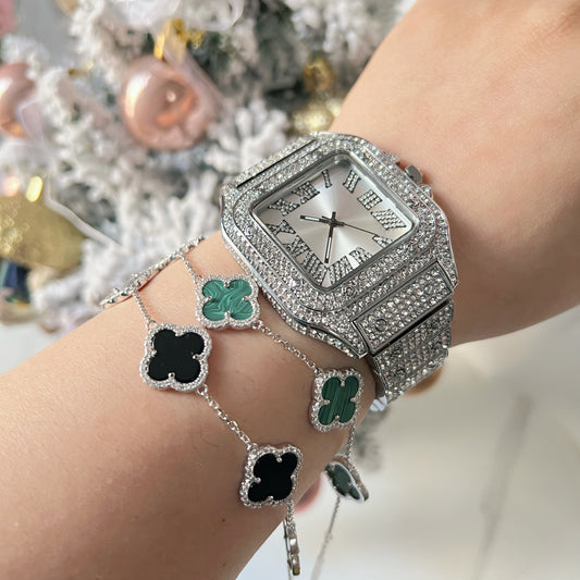 Iced Out Watch - Square Face - Camillaboutiqueshop