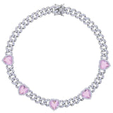 ICY HEART CUBAN CHAIN NECKLACE - camillaboutiqueshop