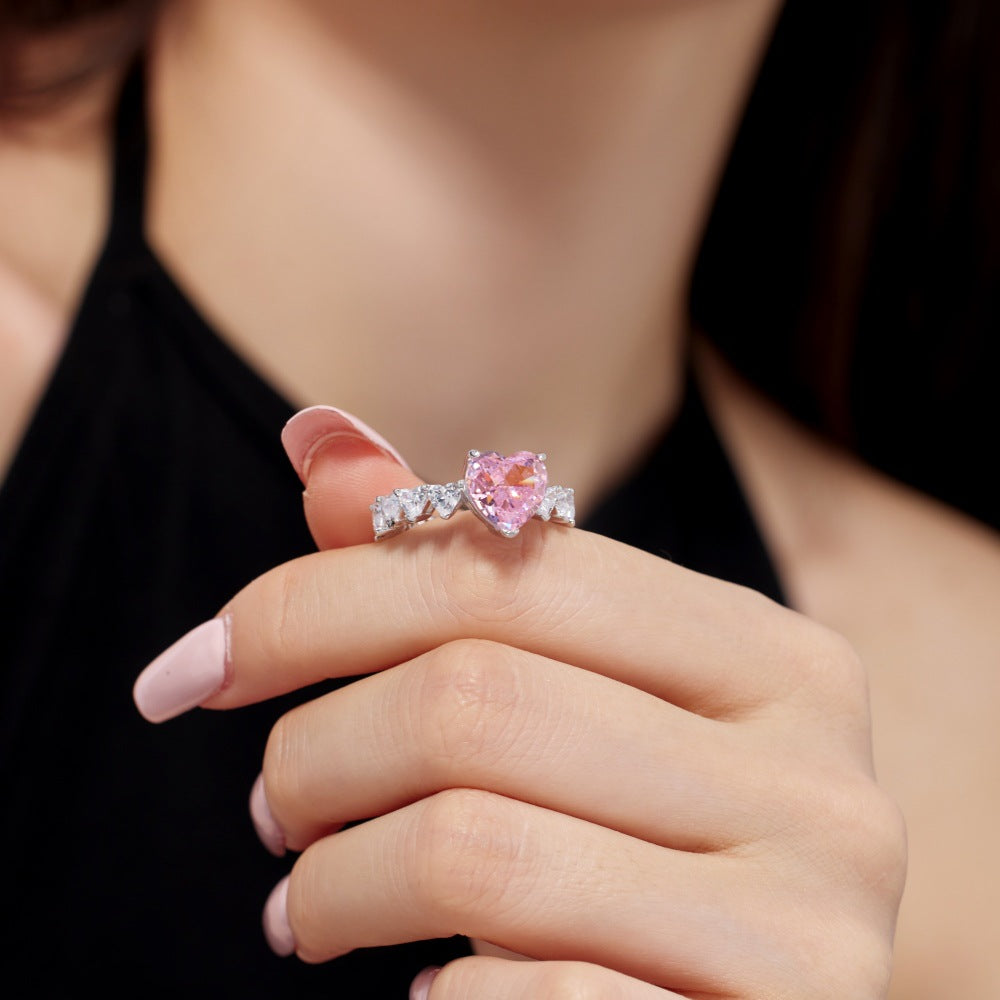 ICY PINK HEART RING - Camillaboutiqueshop