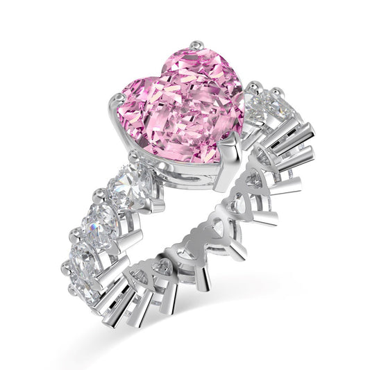 ICY PINK HEART RING