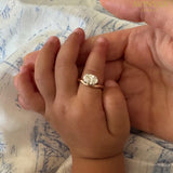 SOLITAIRE WAVE PINKY RING