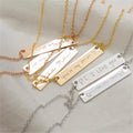 Actual Handwriting Bar Necklace - camillajewelry