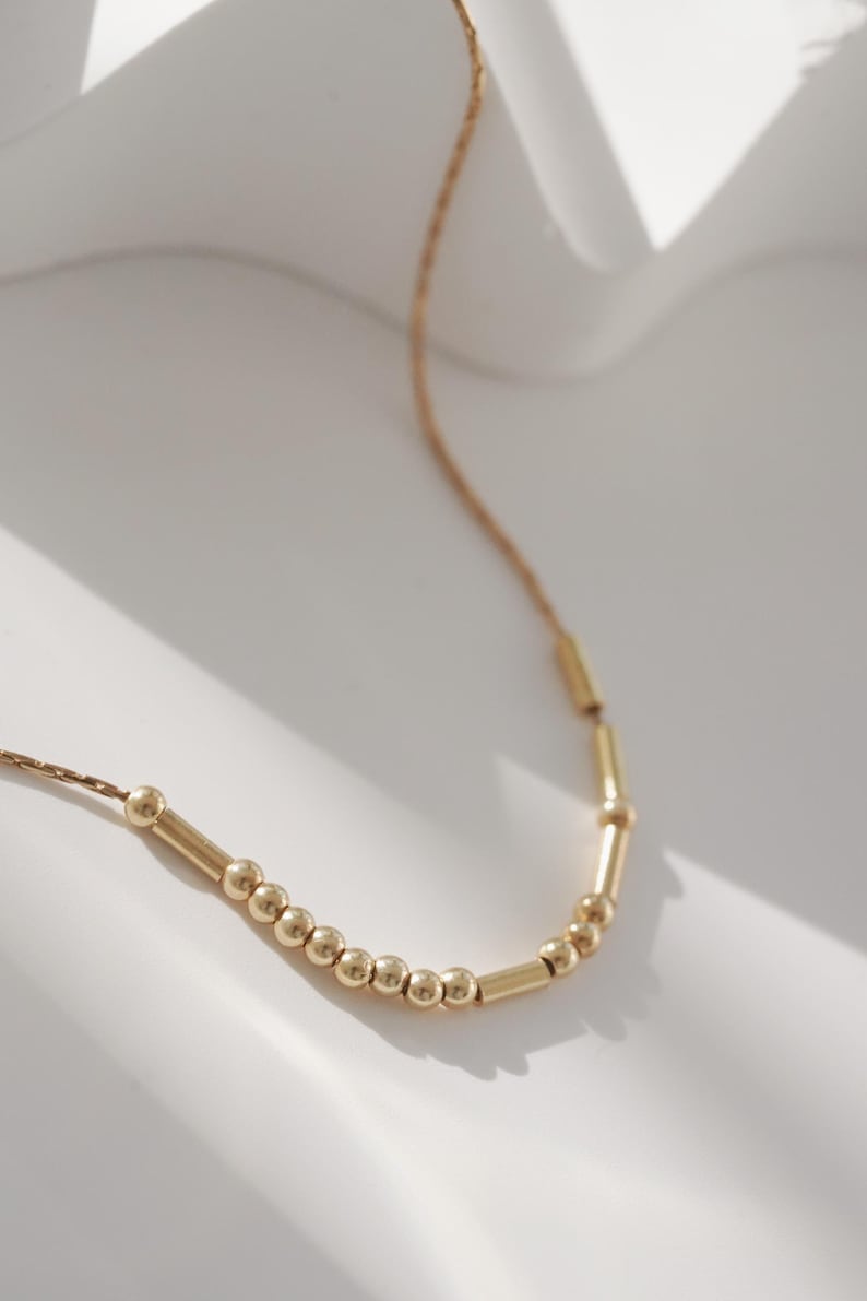 Custom Beaded Morse Code Necklace - camillaboutiqueshop
