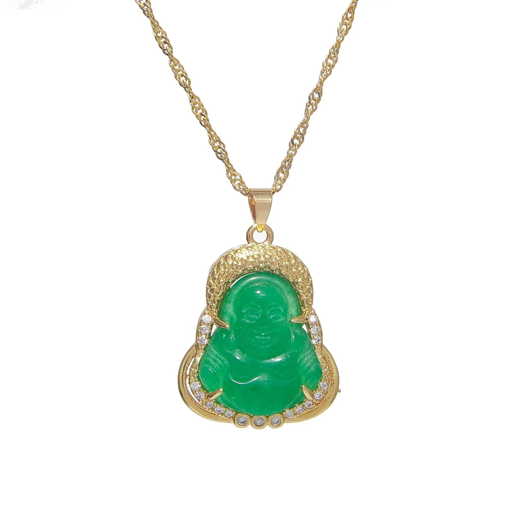 Jade Buddha Pendant Necklace - Camillaboutiqueshop
