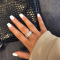 Large Oval Eternity Band Ring In Sterling Silver - Camillaboutiqueshop