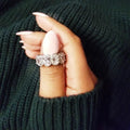 Large Oval Eternity Band Ring In Sterling Silver - Camillaboutiqueshop