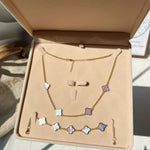 Lucky Pink Mother Of Pearl Clover Necklace - camillaboutiqueshop