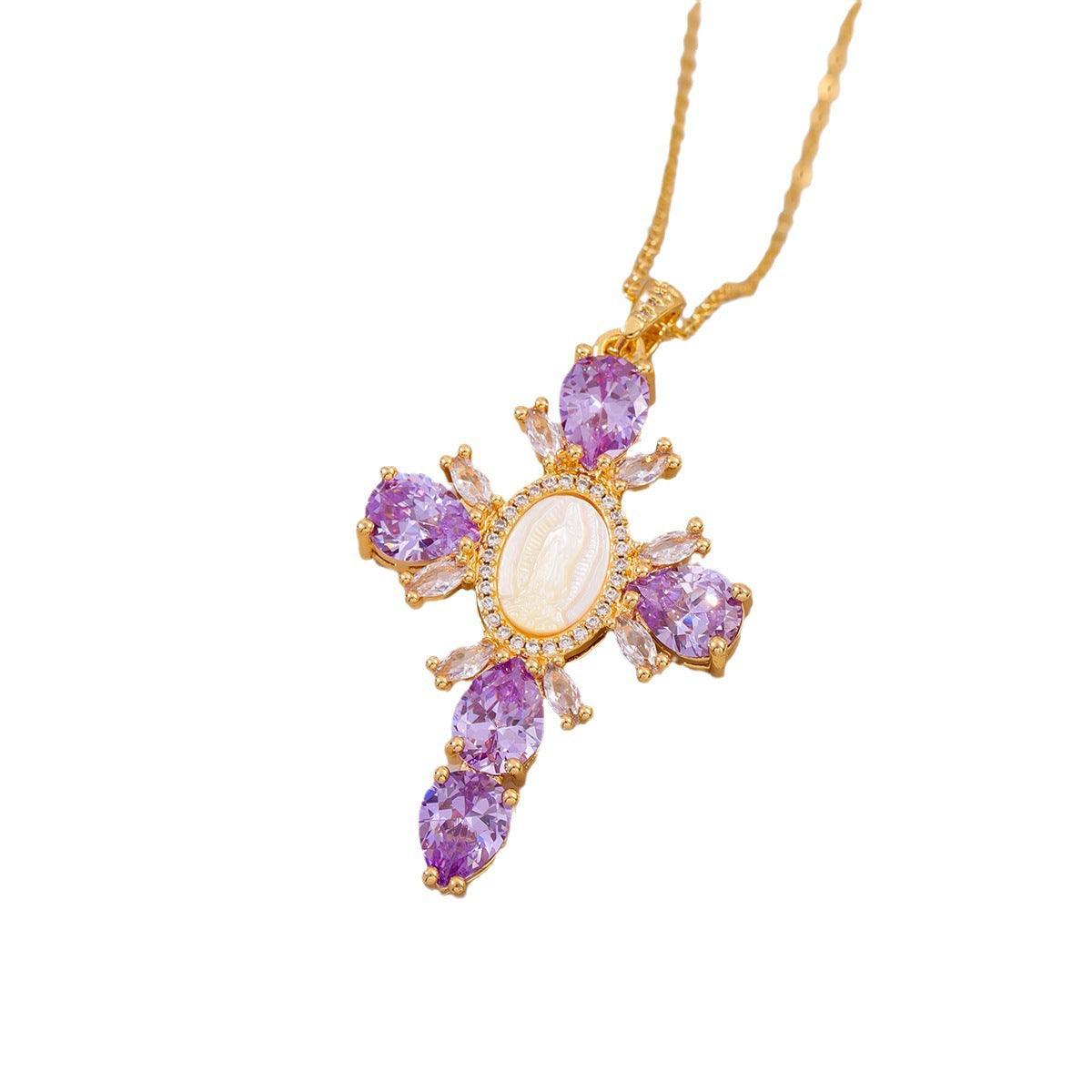 MAJESTIC DIAMOND CROSS NECKLACE - camillaboutiqueshop