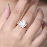 Moonstone Ring- Sunburst - camillaboutiqueshop