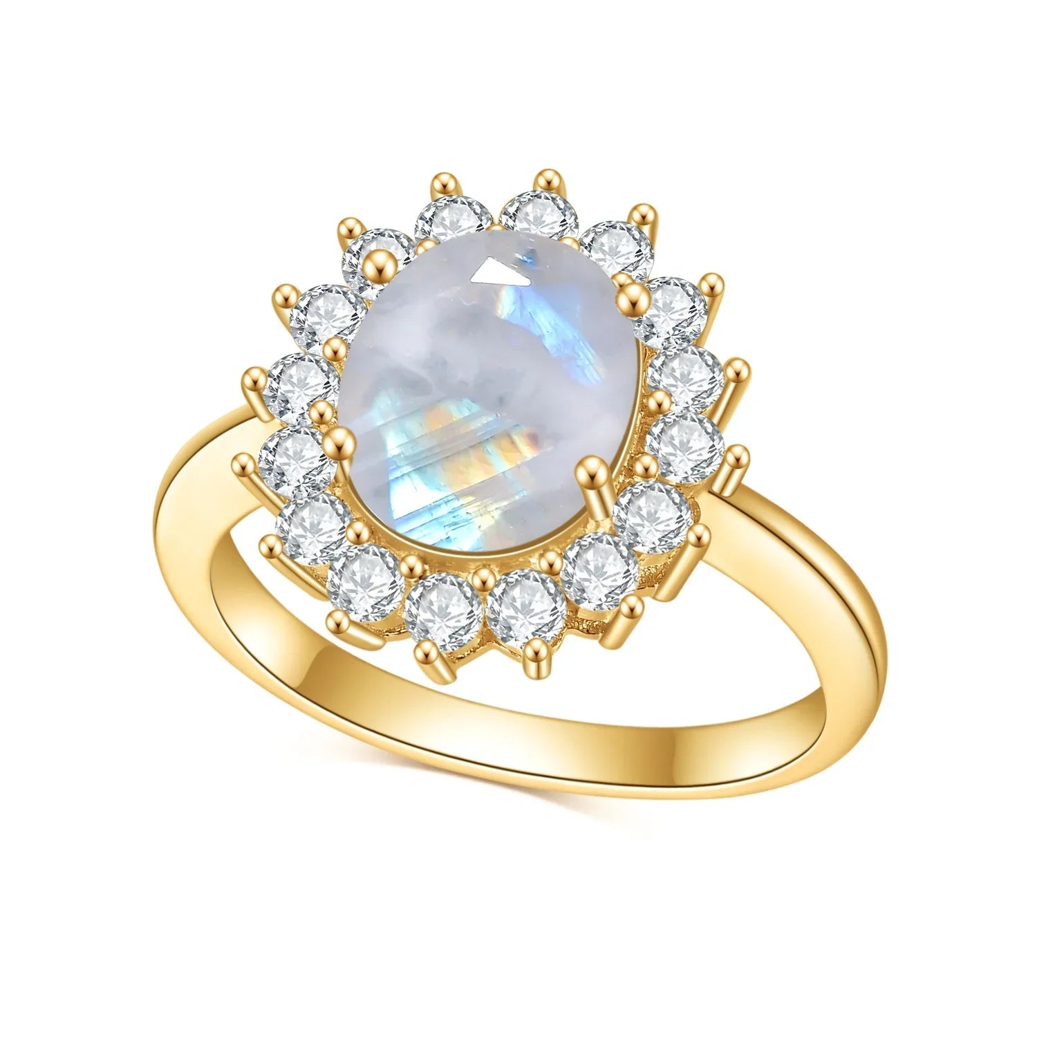Moonstone Ring- Sunburst - camillaboutiqueshop