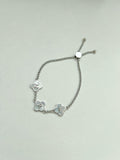 Mother Of Pearl & Textured Custom Name Clover Bracelet - Camillaboutiqueshop
