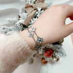 Mother Of Pearl Custom Name Clover Bracelet - camillaboutiqueshop