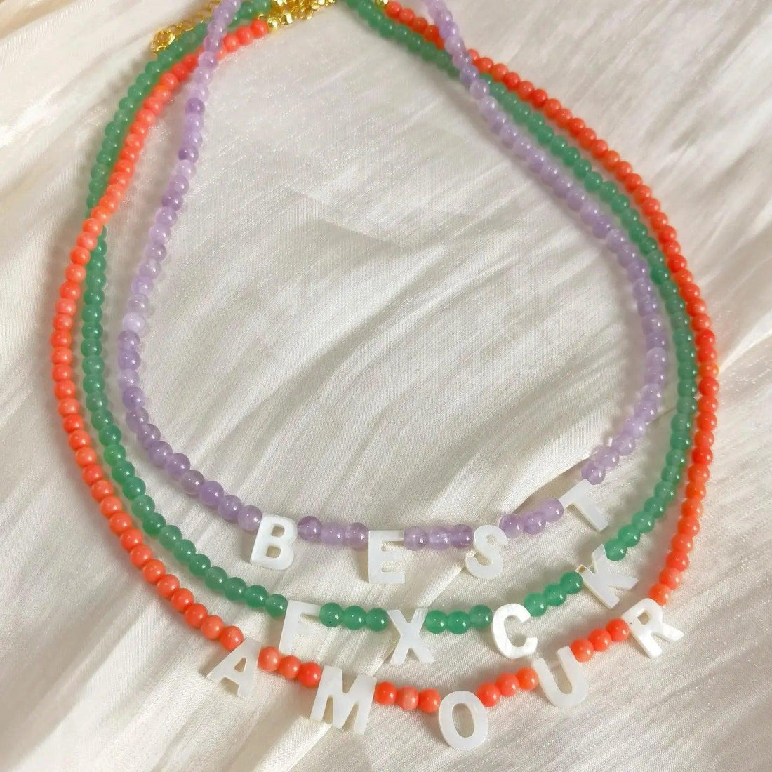 Mother Of Pearl Letter Necklace - camillaboutiqueshop