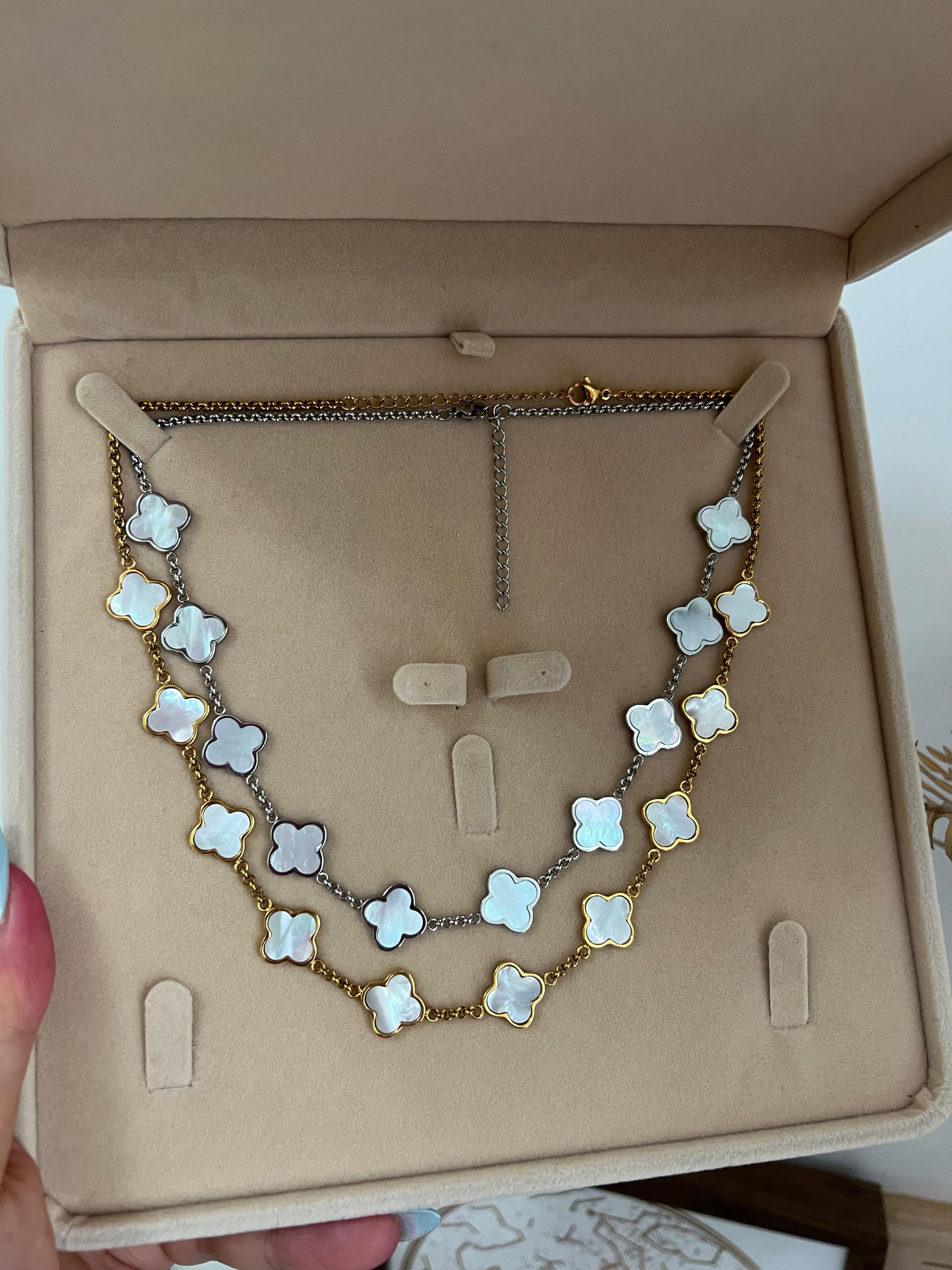 Multi 10 Motifs Clover Necklace - camillaboutiqueshop