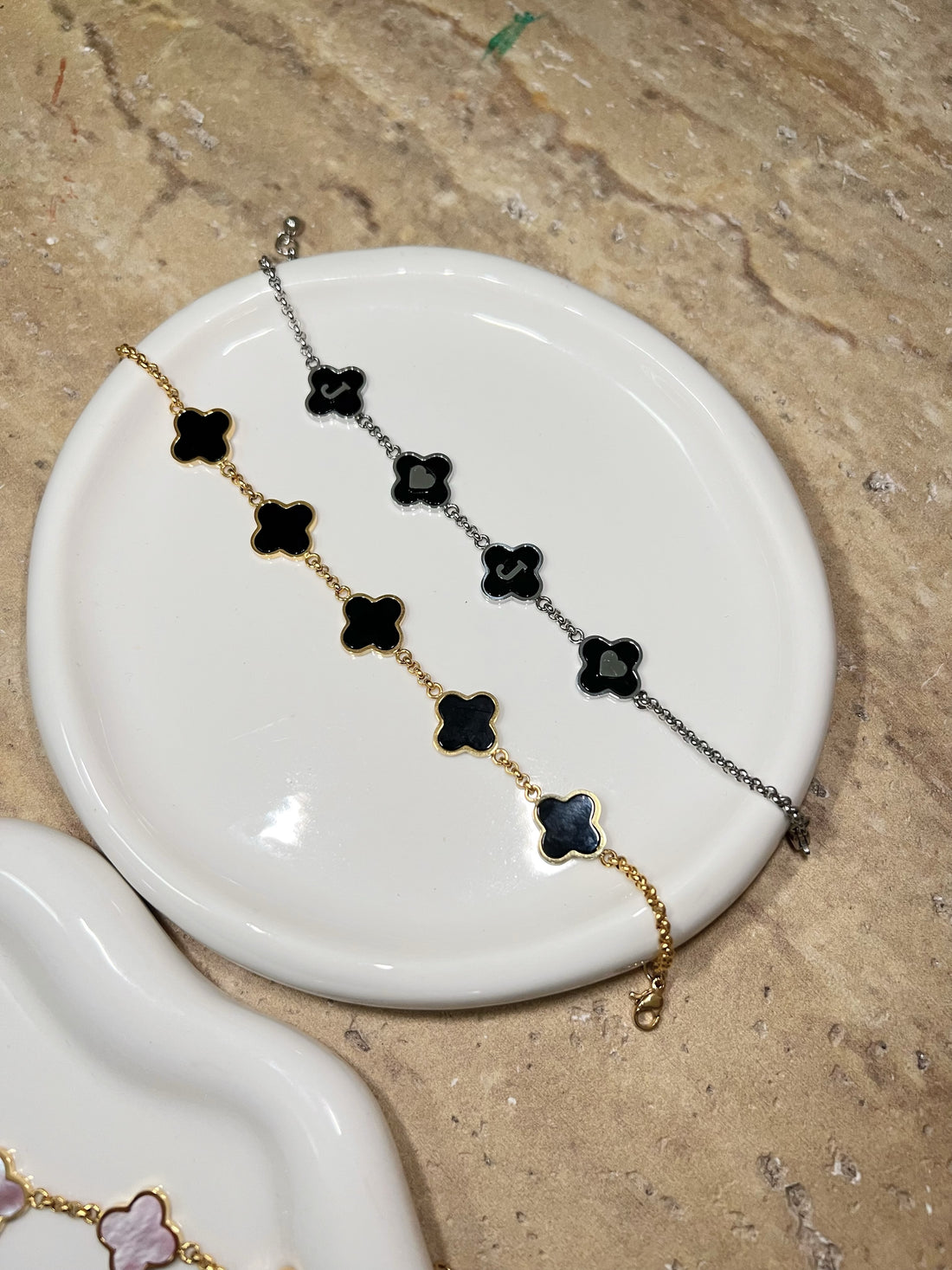 Multi Black Onyx Clover Bracelet - Camillaboutiqueshop