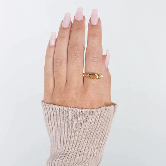 Oval Blank Signet Ring - Camillaboutiqueshop