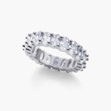 Oval Cubic Zirconia Eternity Ring | Sterling Silver - camillaboutiqueshop